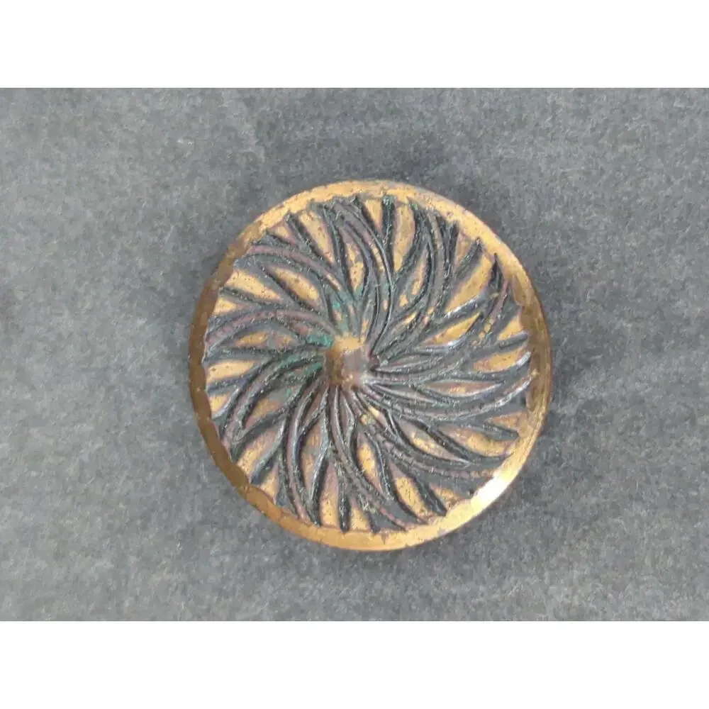 LOT K of 10 Antique Vintage Victorian Brass Mixed Materials Buttons ESTATE FIND